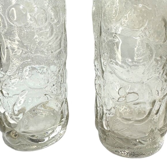 VTG Libbey Orchard Fruit Clear Pitcher + 2 Glasses Pressed Glass Raised Fruit - Picture 14 of 15